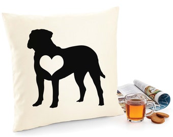 Coussin Bullmastiff, oreiller chien, oreiller Bullmastiff, couverture imprimé toile de coton, cadeau amoureux du chien pour elle 40 x 40 50 x 50 195