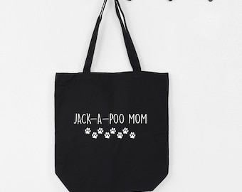 Jack-a-poo tote bag, Jackapoo mom, Jackapoo mum, Jackapoo gifts,  Jackapoo mom tote, Shopping bag, Tote bag, 2153