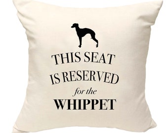 Coussin Whippet, oreiller chien, oreiller whippet, couverture imprimé toile de coton, cadeau amoureux des chiens pour elle 40x40 50x50 152