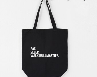 Eat Sleep Walk Bullmastiff tote, Bullmastiff Tote, Bullmastiff gifts, Bullmastiff mom, Bullmastiff dad, Tote bag, Shopping bag, 2966
