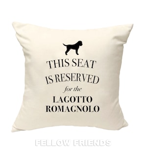 Lagotto romagnolo cushion, dog pillow, lagotto romagnolo pillow, gifts for dog lovers, cover cotton canvas print, dog gift 40x40 50x50 362
