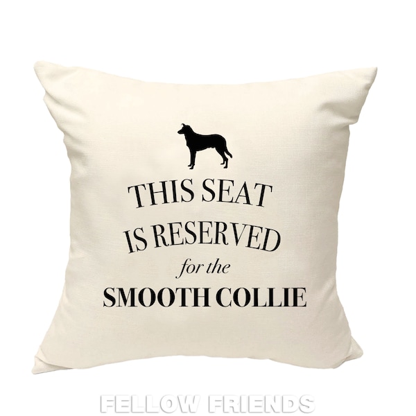 Oreiller de chien smooth collie, oreiller pour chien, coussin de chien smooth collie, cadeau pour amoureux des chiens, couverture imprimé toile de coton, cadeau chien 40x40 50x50 402