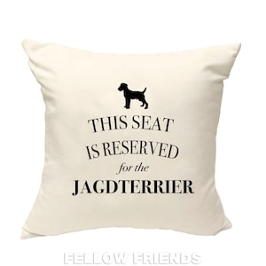 Cojín Jagdterrier, almohada para perros, almohada jagdterrier, regalos para amantes de los perros, funda estampado de lona de algodón, regalo amante del perro para ella 40x40 50x50 306