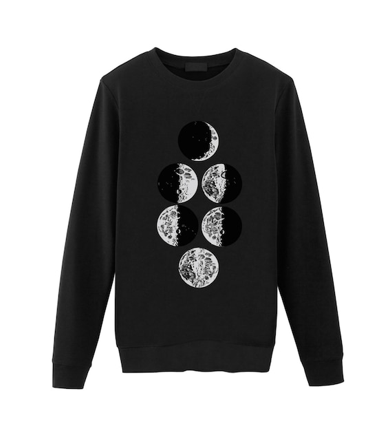 Moon Sweatshirt, Mens Ladies Moon Lover Gift, Moon Phases Sweater
