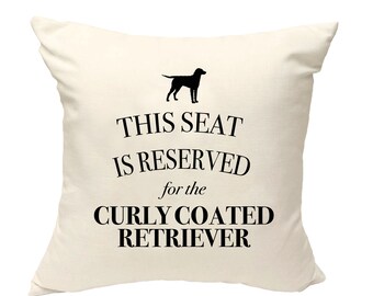 Curly coated retriever dog pillow, dog pillow, retriever dog cushion, gift for dog lover, cover cotton canvas print, dog gift 40x40 5050 409