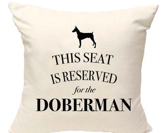 Dobermann Kissen, Hundekissen, Dobermann Kissen, Kissenbezug Baumwolle Leinwanddruck, Hundeliebhaber Geschenk für Sie 40 x 40 50 x 50 177