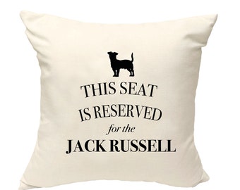 Jack russell cushion, dog pillow, jack russell terrier pillow, gift for dog lover, cover cotton canvas print, dog lover gift 40x40 50x50 305