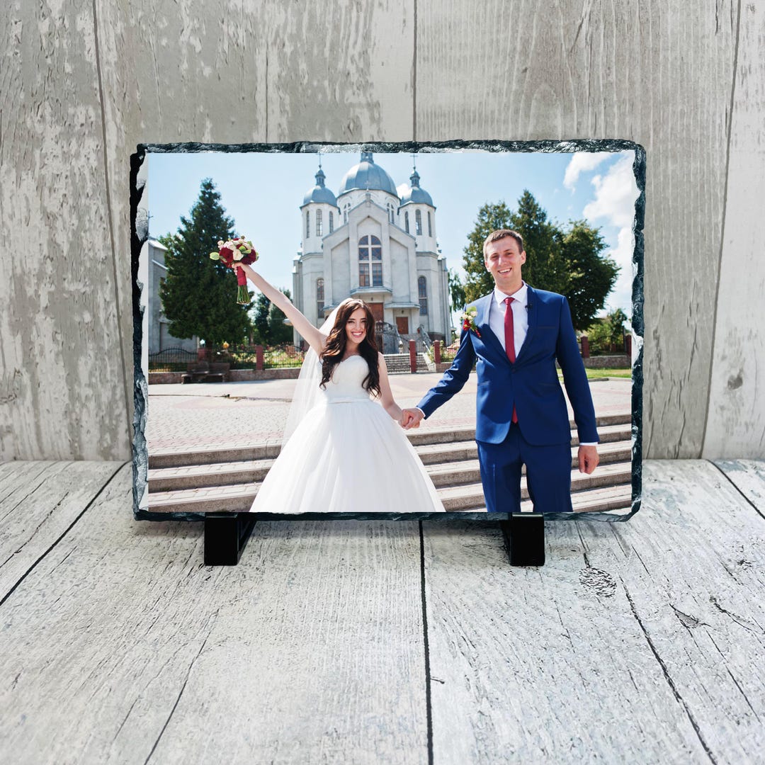 Personalized Photo Slate, Custom Picture Gift, Engraved Stone Plaque ...
