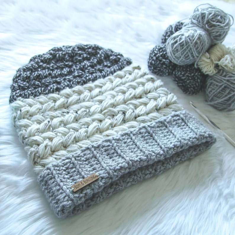 Crochet Hat Pattern Slouchy Beanie Greystoke Hat PDF pattern VIDEO Tutorial image 2