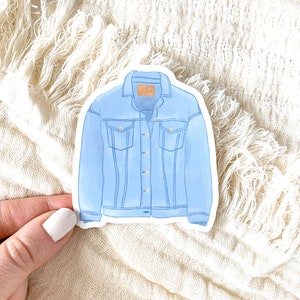 Jean Jacket Sticker, 3x2.5in.