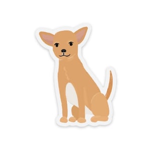 Clear Chihuahua Sticker, 2×2.56in.