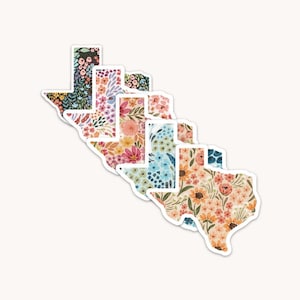 Texas Floral State Sticker, 3x3 in.