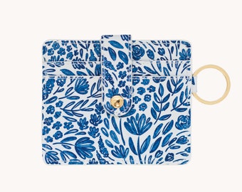 Cartera floral de porcelana