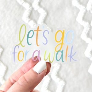 Let&#39;s Go For A Walk Sticker, 3x2in.