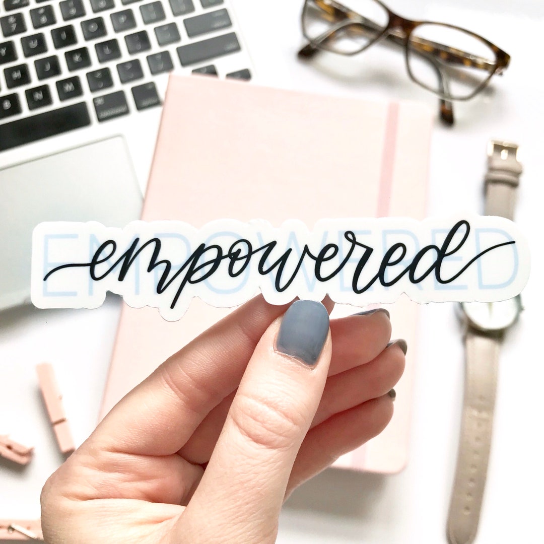 Light Blue Empowered Sticker, 1.5x4 In. - Etsy