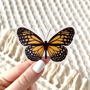 Painted Lady Butterfly Sticker, 3x1.5in.
