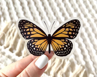 Painted Lady Butterfly Sticker, 3x1.5in.