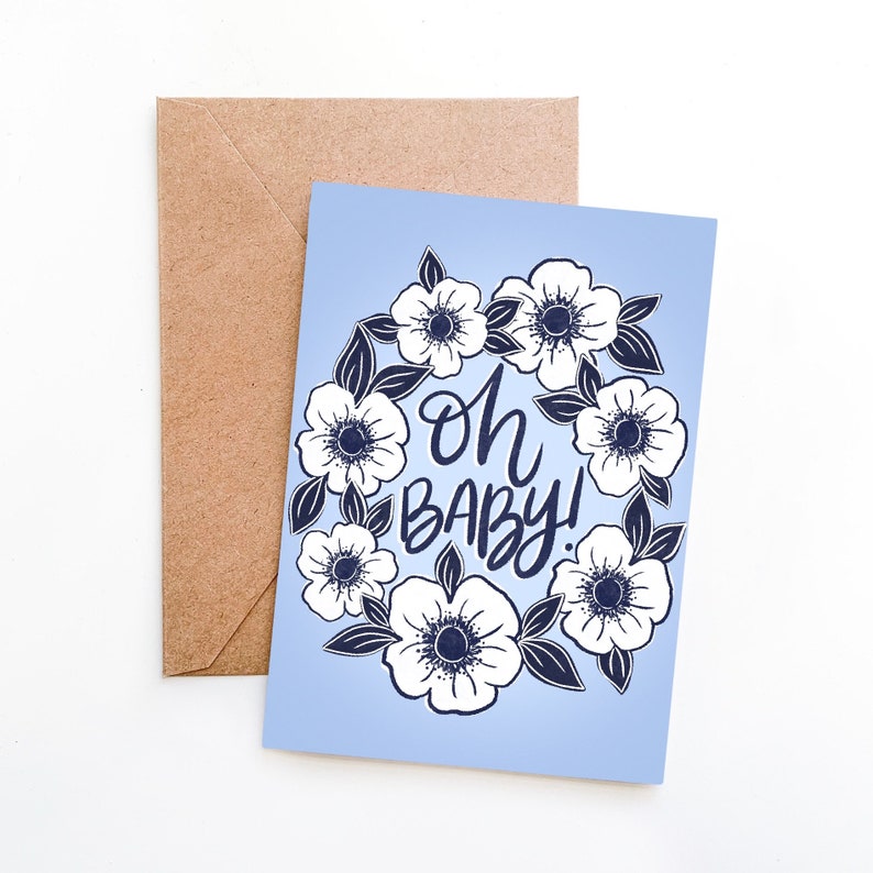 Oh Baby Greeting Card 5x7in Blank Inside Baby Shower Note Etsy oh-baby-greeting-card-5x7in-blank-inside-baby-shower-note-etsy