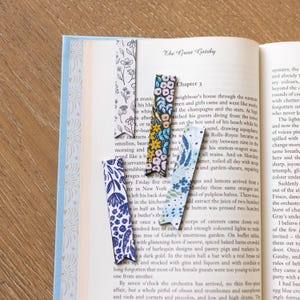 Set van 4 magnetische bladwijzers: bloemen, bladwijzer, lezen, lezers, Kindle, cadeau, cadeaus voor lezers, boekenclub, boekenliefhebbers