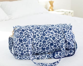Porcelain Floral Weekender Duffle Bag