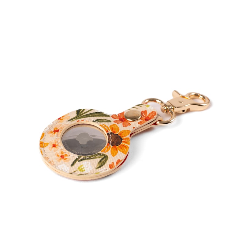 Floral AirTag Keychains 5- Sunny Poppies