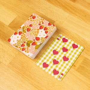 Strawberry Patch x Green Gingham Deck of Cards