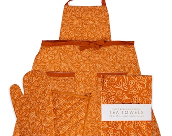 Terracotta Floral Kitchen Set
