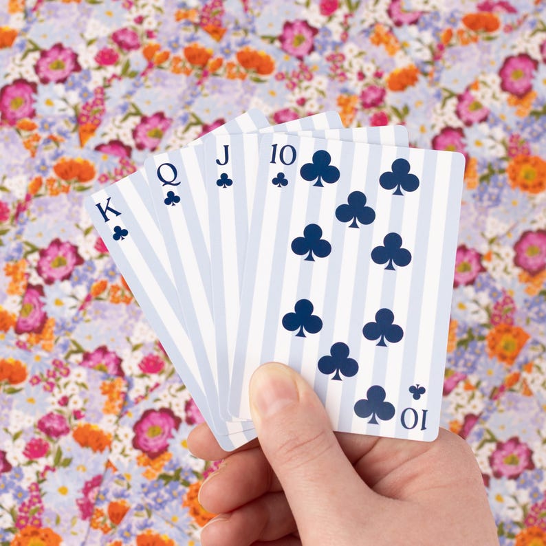Primavera X Blue Stripes Deck of Cards - Etsy