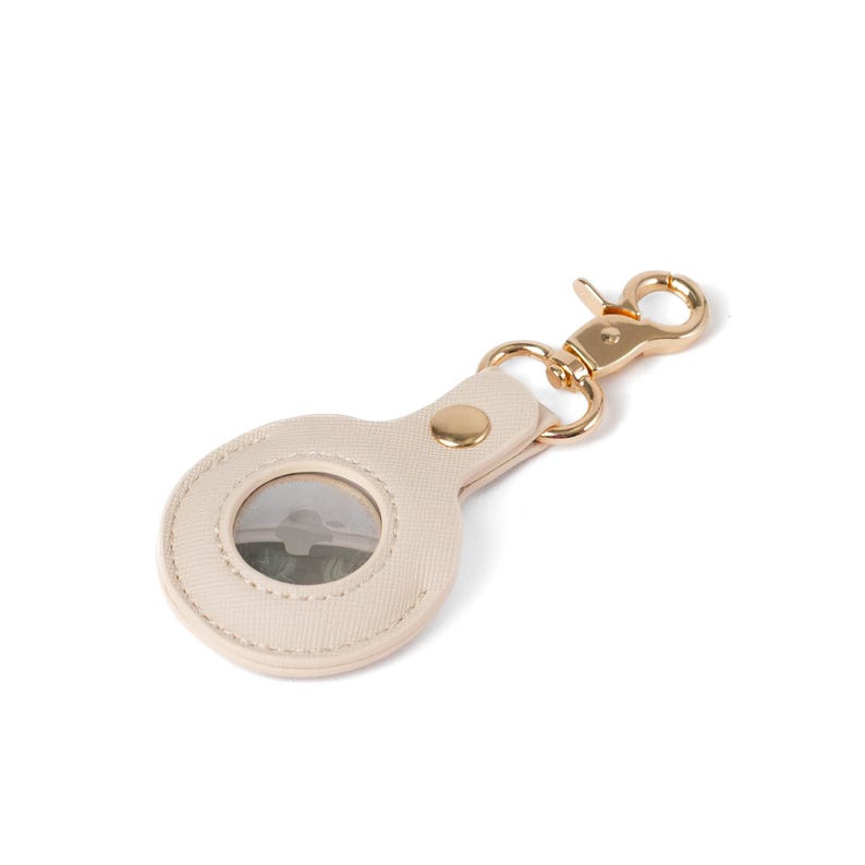 Solid AirTag Keychains 10- Creme