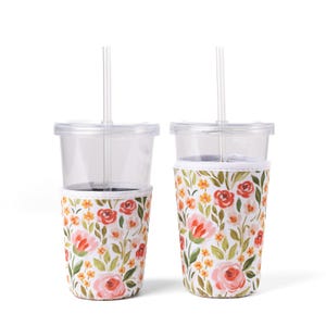 Frühlingsgarten-Getränkehülle, Eiskaffee-Hülle, Getränkeabdeckung, trendiges Geschenk, eisgekühlte Getränkekühler, isolierte Getränkehülle