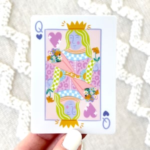 Adesivo de carta da rainha, 3,25 x 2,5 pol.
