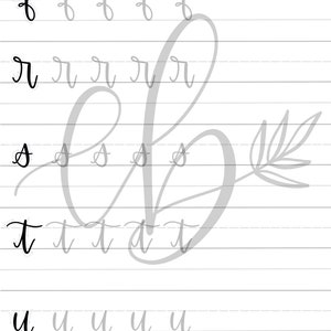 Lowercase Lettering Practice Sheets, Printable Modern Calligraphy ...