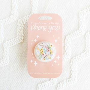 White Floral Phone Grip