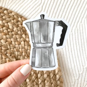 Espresso Pot Sticker, 3x2.25in.