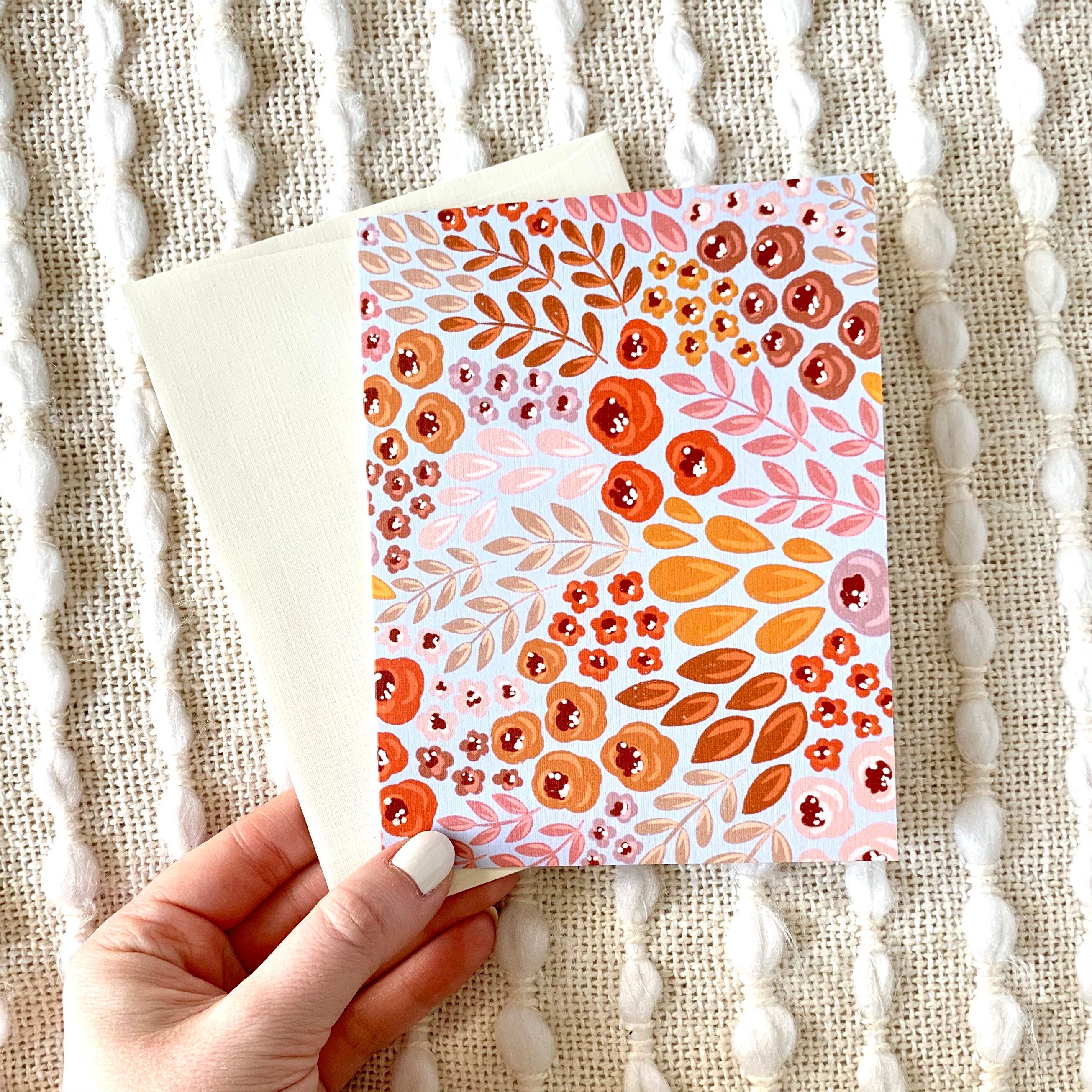Floral Blank Inside Greeting Cards Envelopes Set of 12  Etsy