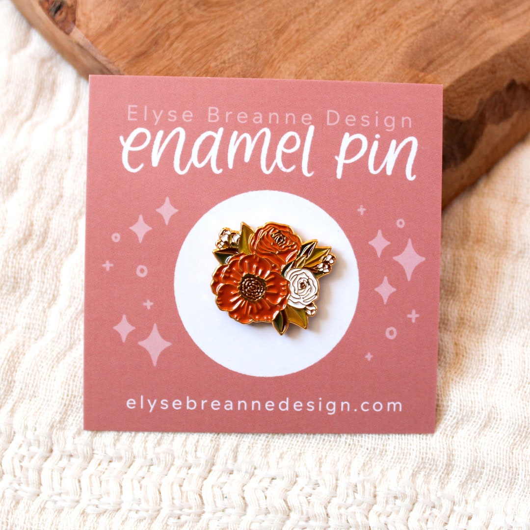 Fall Bouquet Enamel Pin 1x1in - Etsy