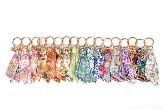 Floral Satin Keychains | Bag Charms, Bag Accessories, Purse Charm, Floral Satin, Floral Keychain