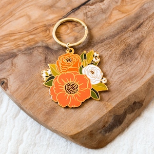 Fall Bouquet Metal Keychain 2x2 in. image 1