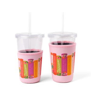 Jane Austen Collection Trinkhülle, Eiskaffee-Hülle, Getränkehülle, trendiges Geschenk, eisgekühlte Getränkekühler, isolierte Getränkehülle