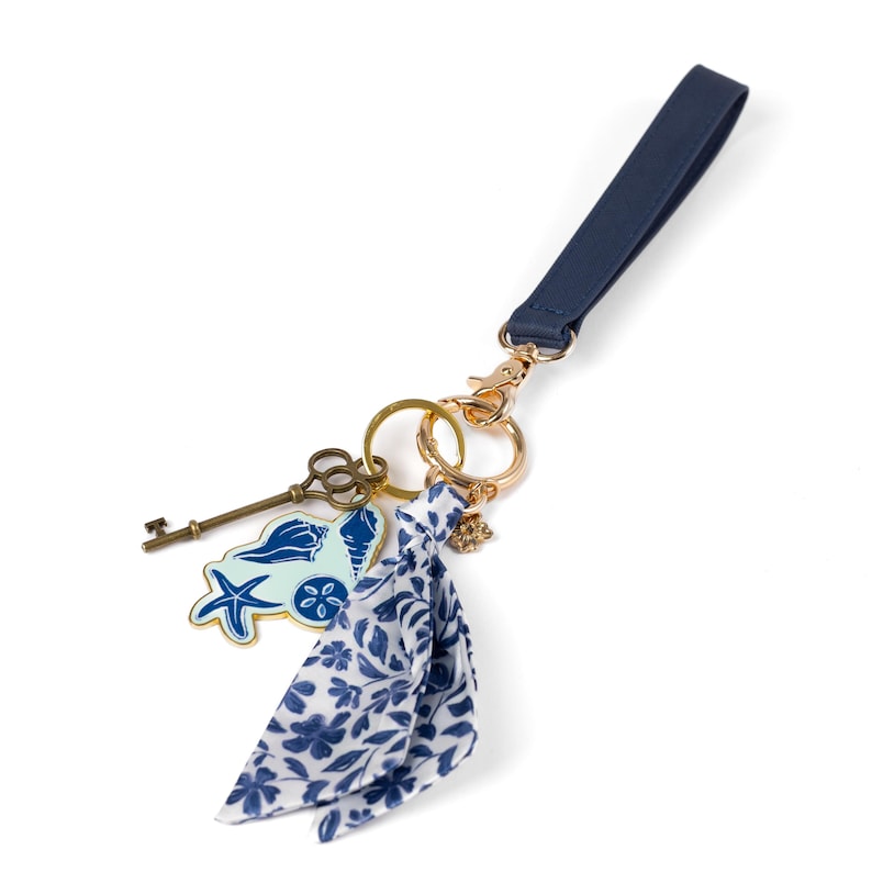 Floral Satin Keychains | Bag Charms, Bag Accessories, Purse Charm, Floral Satin, Floral Keychain 7- Porcelain Floral