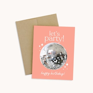 Cartão de feliz aniversário discoteca