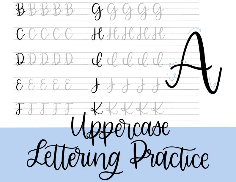 Uppercase Lettering Train Sheets, Printable Progressive Calligraphy Teach Sheets, Rookie Hand Lettering Advisor Electronic Obtain photo about Printable Lettering named Uppercase Lettering Train Sheets, Printable Progressive Calligraphy Educate Sheets, Newbie Hand Lettering Consultant Electronic Obtain
