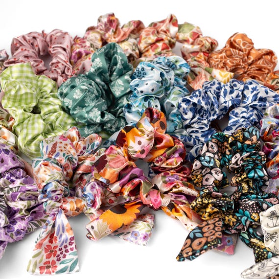 Satin Scrunchies With Removable Tie | Hair Accessories, 90