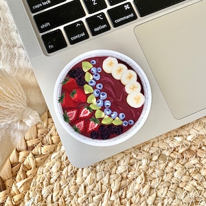 Acaí Bowl Sticker, 2.75x2.75in.