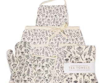 Pressed Floral Kitchen Set