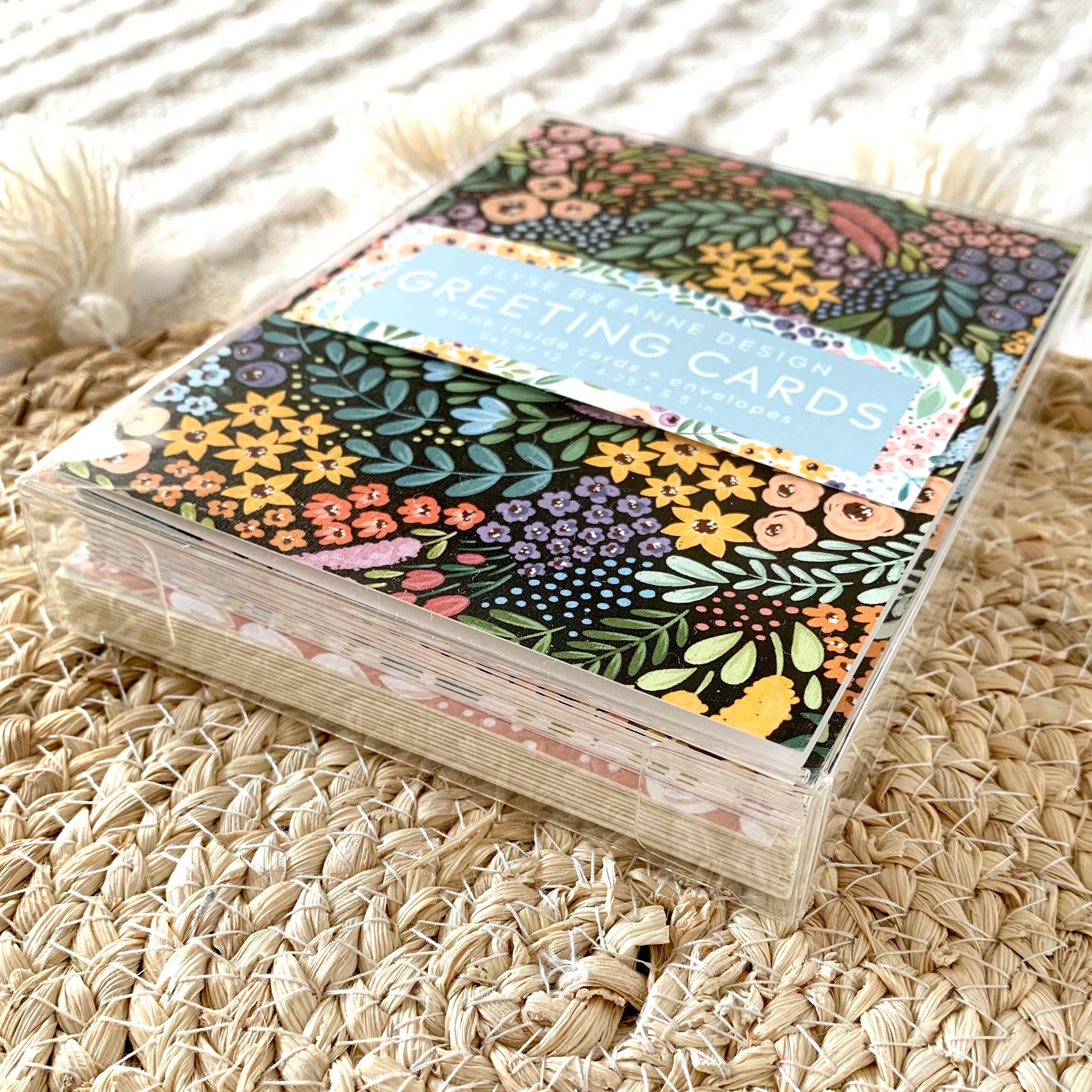 Floral Blank Inside Greeting Cards Envelopes Set of 12 Etsy