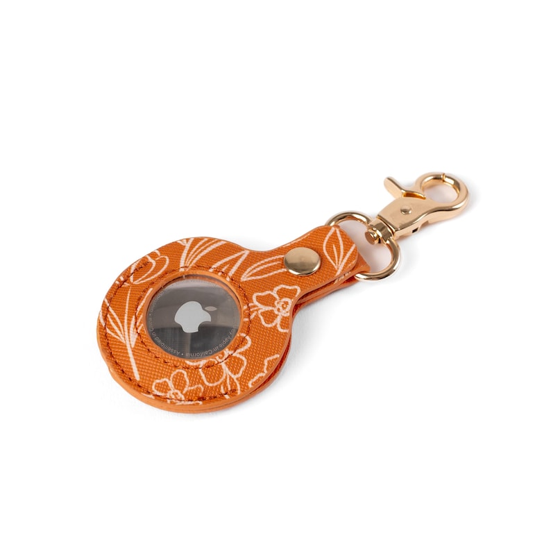 Floral AirTag Keychains 13- Terracotta