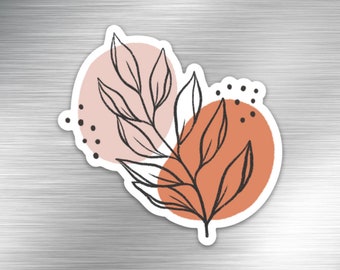 Pink Leaves Magnet, 3x3 in.