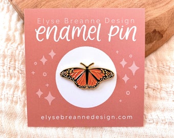 Monarch Butterfly Enamel Pin 1x1