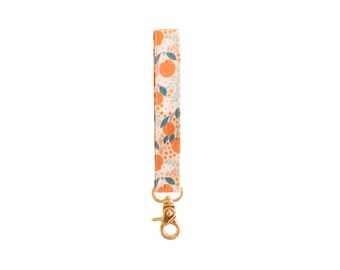 Orangen Blumen Wristlet